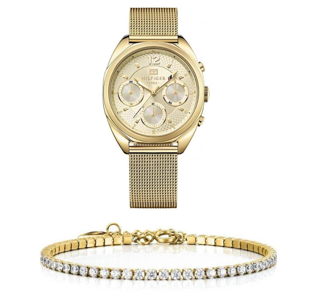 Tommy Hilfiger Mia Gold Dial Gold Mesh Bracelet Watch for Women - 1781488 Buy Now By Tommy Hilfiger
