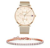 Tommy Hilfiger Jenna Quartz Rose Gold Dial Rose Gold Mesh Bracelet Watch For Women - 1781944 Buy Now By Tommy Hilfiger