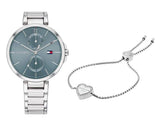 Tommy Hilfiger Angela Blue Dial Silver Steel Strap Watch for Women - 1782126 Buy Now By Tommy Hilfiger