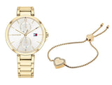 Tommy Hilfiger Angela White Dial Gold Steel Strap Watch for Women - 1782128 Buy Now By Tommy Hilfiger