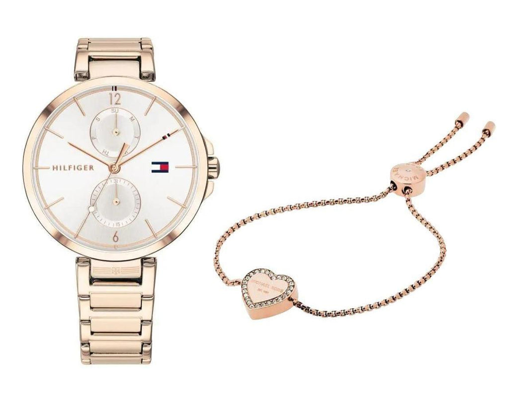 Tommy Hilfiger Angela Quartz White Dial Rose Gold Steel Strap Watch for Women - 1782124 Buy Now By Tommy Hilfiger