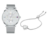 Tommy Hilfiger Jenna Quartz Silver Dial Silver Mesh Bracelet Watch For Women - 1781942 Buy Now By Tommy Hilfiger