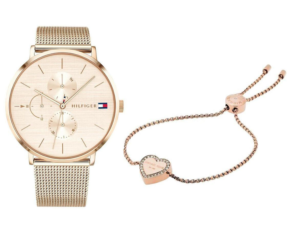 Tommy Hilfiger Jenna Quartz Rose Gold Dial Rose Gold Mesh Bracelet Watch For Women - 1781944 Buy Now By Tommy Hilfiger