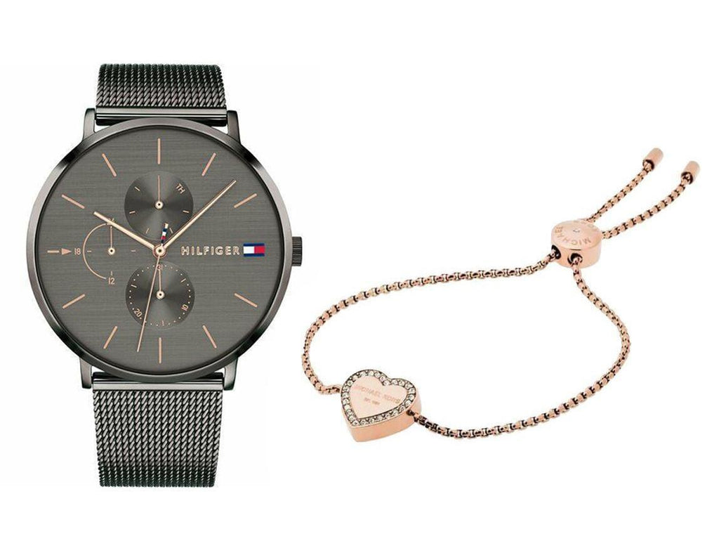 Tommy Hilfiger Jenna Multifunction Grey Dial Grey Mesh Bracelet Watch For Women - 1781945 Buy Now By Tommy Hilfiger