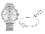Tommy Hilfiger Blake Diamonds Silver Dial Silver Mesh Bracelet Watch for Women - 1782301 Buy Now By Tommy Hilfiger