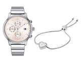 Tommy Hilfiger Blake Pink Dial Silver Steel Strap Watch for Women - 1781904 Buy Now By Tommy Hilfiger
