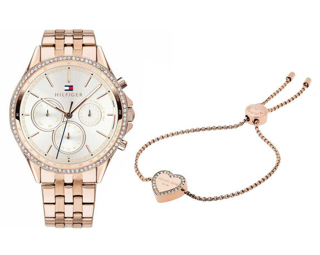 Tommy Hilfiger Ari Diamonds Silver Dial Rose Gold Steel Strap Watch for Women - 1781978 Buy Now By Tommy Hilfiger