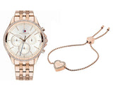 Tommy Hilfiger Ari Diamonds Silver Dial Rose Gold Steel Strap Watch for Women - 1781978 Buy Now By Tommy Hilfiger