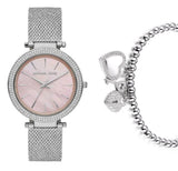 Michael Kors Darci Analog Pink Dial Silver Mesh Bracelet Watch For Women - MK4518 Buy Now By Michael Kors