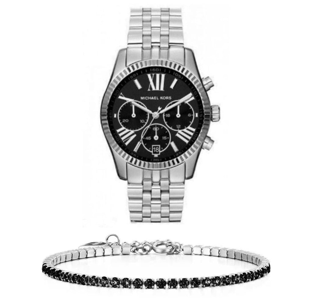 Michael Kors Runway Chronograph Black Dial Silver Steel Strap Watch For Women - MK5708 Buy Now By Michael Kors