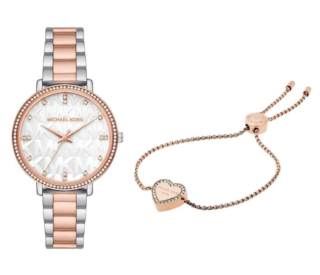 Michael Kors Pyper Quartz White Dial Two Tone Steel Strap Watch For Women - MK4667 Buy Now By Michael Kors