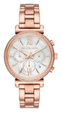 Michael Kors Sofie Chronograph Mother of Pearl White Dial Rose Gold Steel Strap Watch For Women - MK6576 Buy Now By Michael Kors
