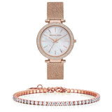 Michael Kors Darci Quartz Mother of Pearl White Dial Rose Gold Mesh Bracelet Watch For Women - MK4519 Buy Now By Michael Kors