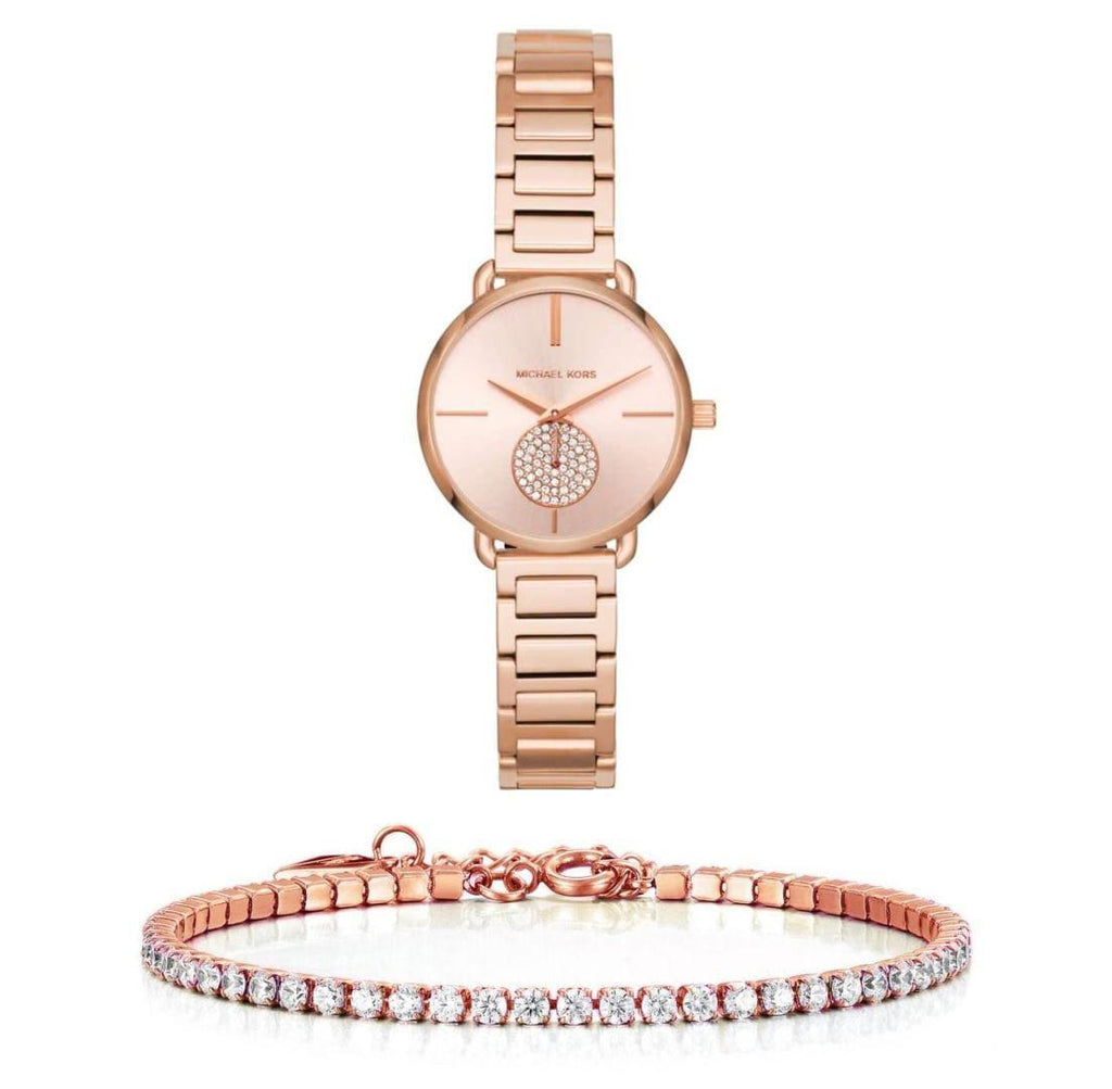 Michael Kors Portia Analog Quartz Rose Gold Dial Rose Gold Steel Strap Watch For Women - MK3839 Buy Now By Michael Kors