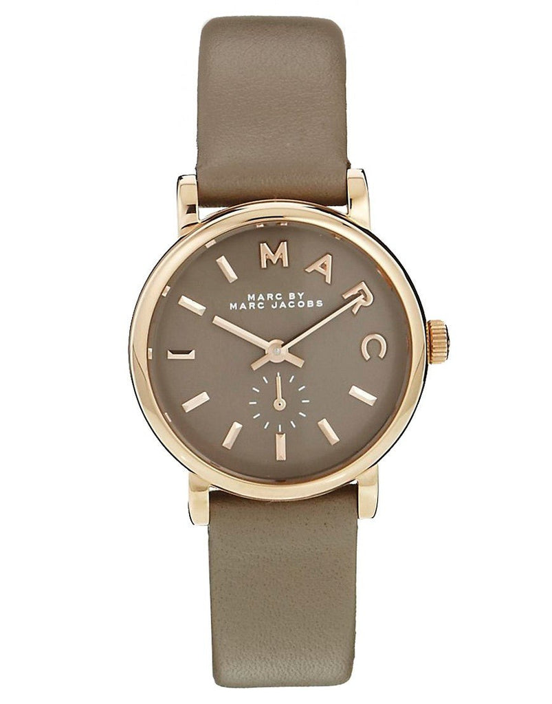 Marc Jacobs Baker Grey Dial Grey Leather Strap Watch for Women - MBM1318 Buy Now By Marc Jacobs
