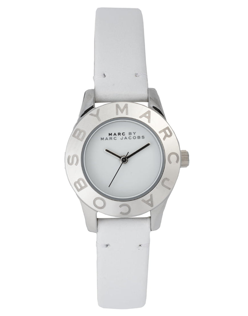 Marc Jacobs Mini Blade White Dial White Leather Strap Watch for Women - MBM1206 Buy Now By Marc Jacobs