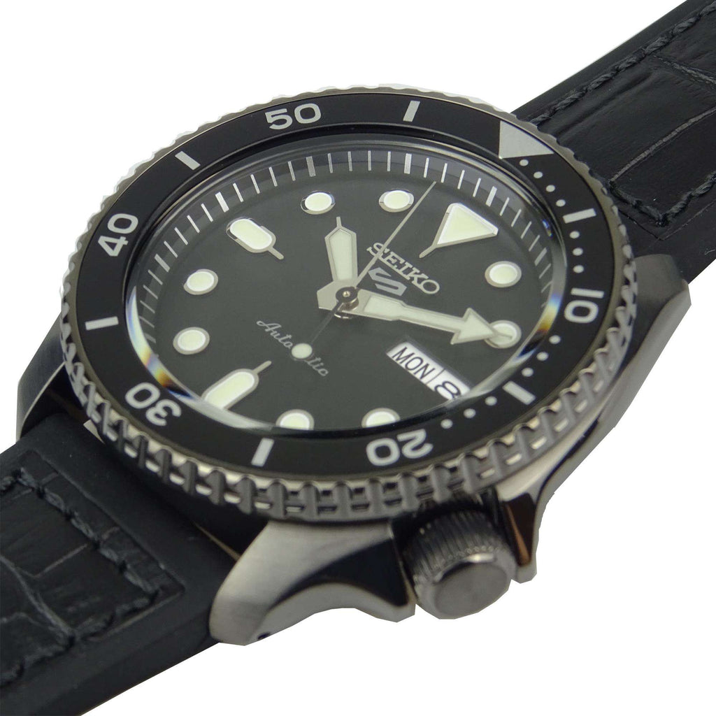 Seiko 5 Sport Automatic Black Dial Black Silicone Strap Watch For Men - SRPD65K3 Buy Now By Seiko