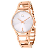 Calvin Klein Stately White Dial Rose Gold Steel Strap Watch for Women - K3G23626 Buy Now By Calvin Klein