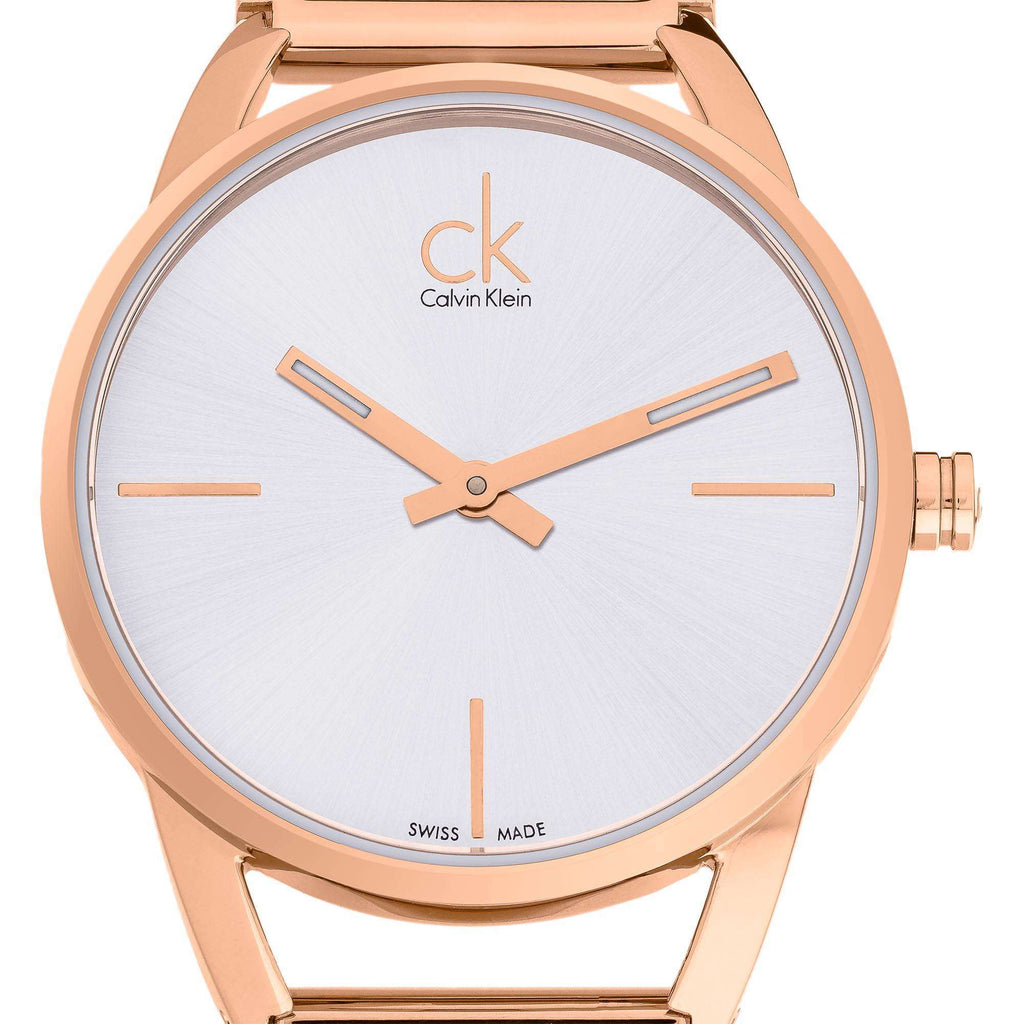 Calvin Klein Stately White Dial Rose Gold Steel Strap Watch for Women - K3G23626 Buy Now By Calvin Klein