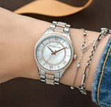 Michael Kors Lauryn Quartz Mother of Pearl White Dial Two Tone Steel Strap Watch For Women - MK4366 Buy Now By Michael Kors
