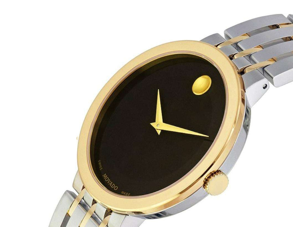 Movado Museum Esperanza Black Dial Two Tone Steel Strap Watch For Men - 0607058 Buy Now By Movado