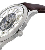 Emporio Armani Meccanico White Dial Brown Leather Strap Watch For Men - AR1946 Buy Now By Emporio Armani