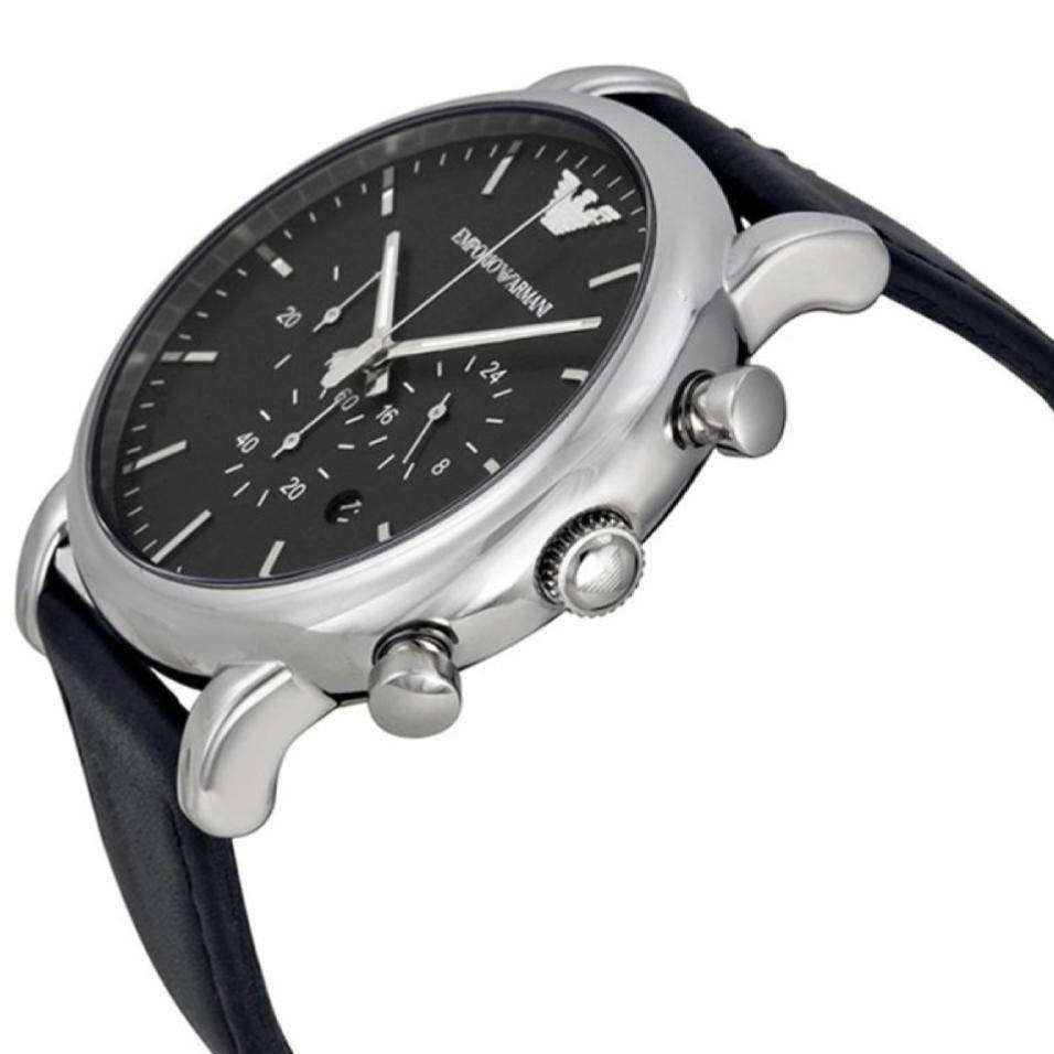 Emporio Armani Dress Analog Black Dial Black Leather Strap Watch For Men - AR8029 Buy Now By Emporio Armani