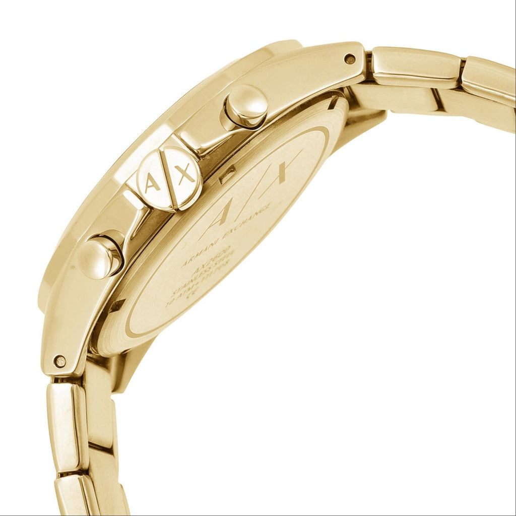 Armani Exchange Drexler Chronograph Gold Dial Gold Steel Strap Watch For Men - AX2602 Buy Now By Armani Exchange