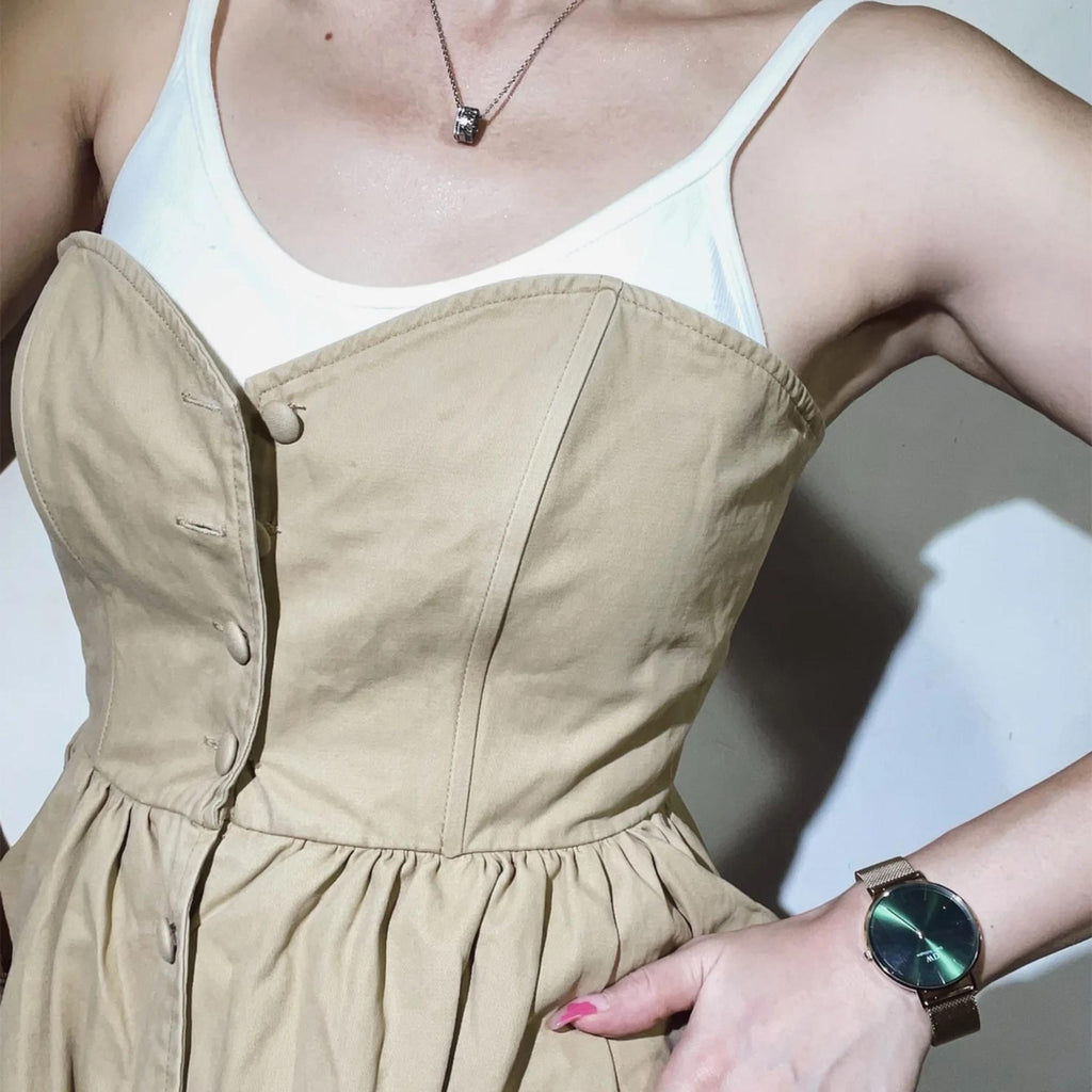 Daniel Wellington Petite Emerald Green Dial Gold Mesh Strap Watch For Women - DW00100481 Buy Now By Daniel Wellington