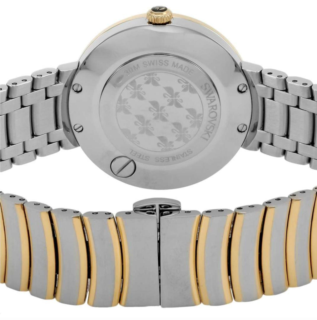 Swarovski Lovely Crystals Mother of Pearl Dial Two Tone Steel Strap Watch for Women - 1187022 Buy Now By Swarovski