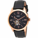 Fossil Townsman Automatic Black Dial Black Leather Strap Watch for Men - ME3170 Buy Now By Fossil