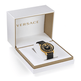 Versace Code Quartz Black Dial Black Leather Strap Watch For Men - VEPO00320 Buy Now By Versace