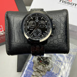Tissot PRC 200 Chronograph Black Dial Black Steel Strap Watch For Men - T114.417.33.057.00 Buy Now By Tissot
