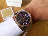 Michael Kors Lexington Blue Dial Two Tone Steel Strap Watch for Men - MK8412 Buy Now By Michael Kors