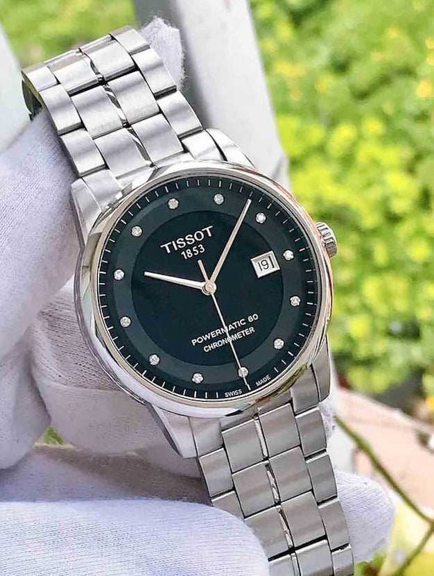 Tissot T Classic Luxury Powermatic 80 Black Dial Silver Steel Strap Watch For Men - T086.408.11.056.00 Buy Now By Tissot
