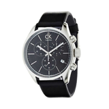 Calvin Klein Masculine Chronograph Black Dial Black Leather Strap Watch for Men - K2H27102 Buy Now By Calvin Klein