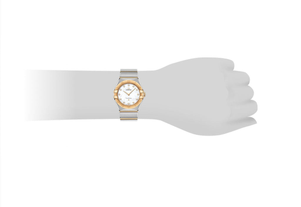 Omega Constellation Manhattan Mother of Pearl Dial Two Tone Steel Strap Watch for Women - 131.20.28.60.55.002