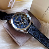 Michael Kors Brecken Chronograph Blue Dial Blue Rubber Strap Watch For Men - MK8923 Buy Now By Michael Kors