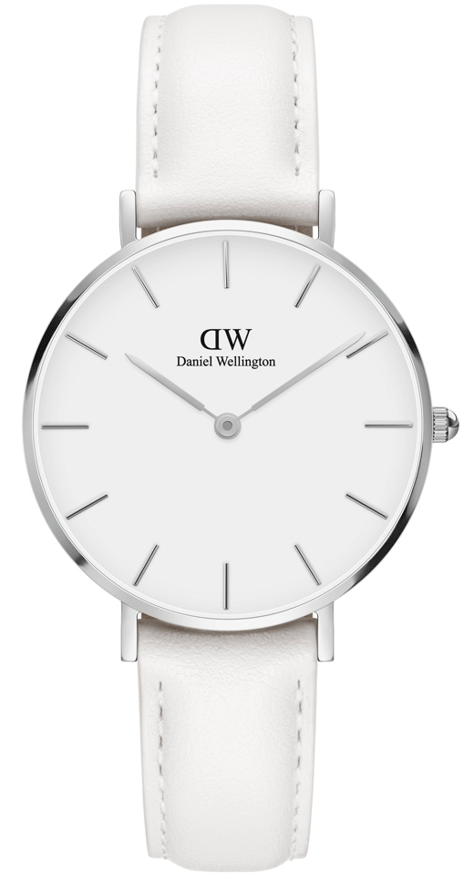 Daniel Wellington Petite Bondi White Dial White Leather Strap Watch For Women - DW00100190 Buy Now By Daniel Wellington