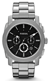 Fossil Machine Chronograph Black Dial Silver Steel Strap Watch for Men - FS4776 Buy Now By Fossil