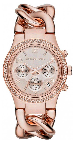 Michael Kors Runway Rose Gold Dial Rose Gold Steel Strap Watch for Women - MK3247 Buy Now By Michael Kors