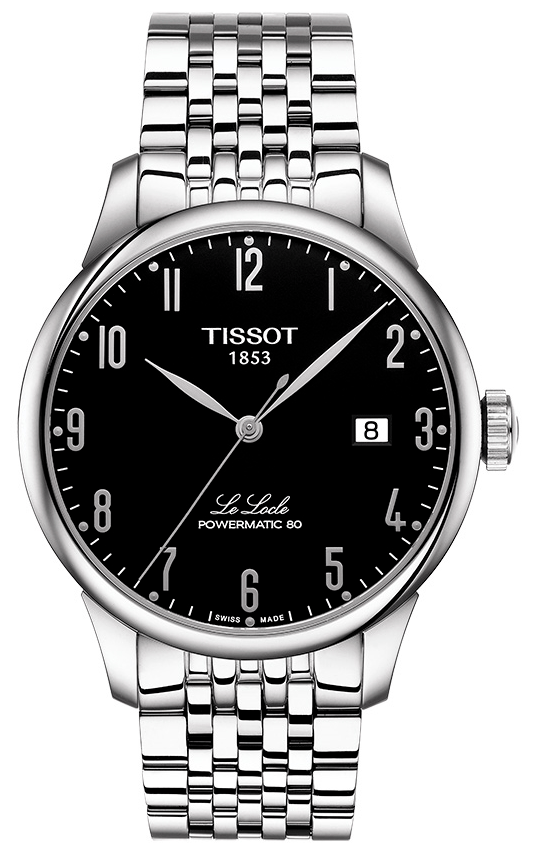 Tissot Le Locle Powermatic 80 Black Dial Silver Steel Strap Watch For Men - T006.407.11.052.00 Buy Now By Tissot
