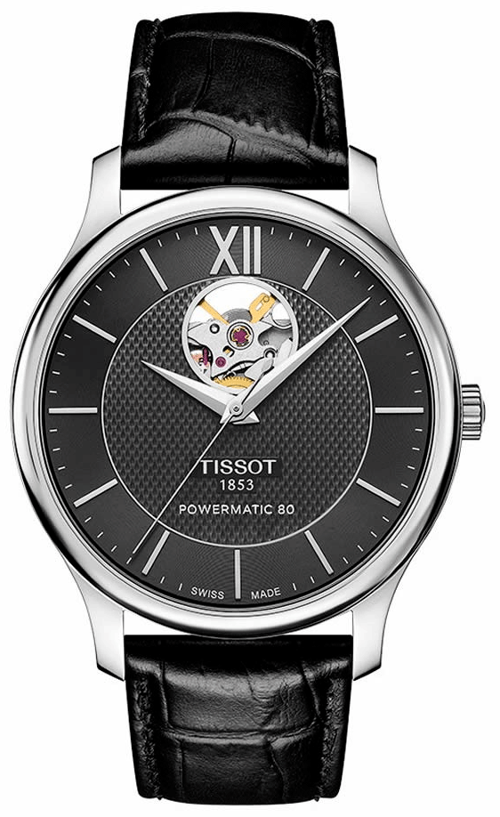 Tissot Tradition Powermatic 80 Open Heart Automatic Watch For Men - T063.907.16.058.00 Buy Now By Tissot