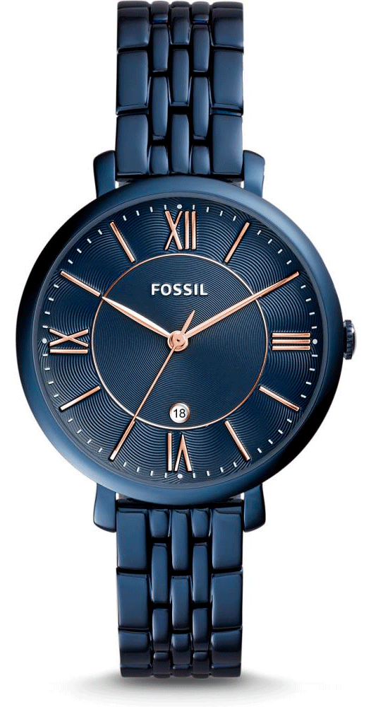 Fossil Jacqueline Blue Dial Blue Steel Strap Watch for Women - ES4094 Buy Now By Fossil