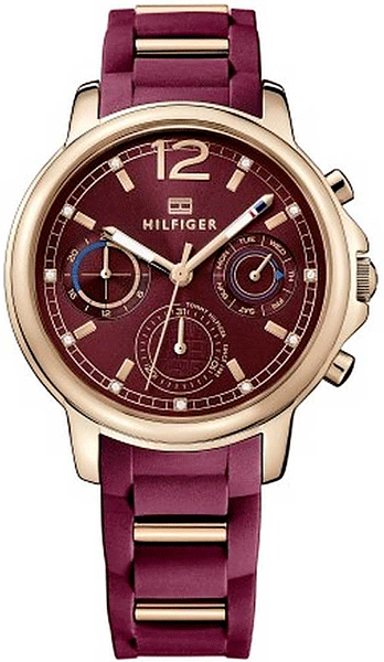 Tommy Hilfiger Claudia Red Dial Two Tone Steel Strap Watch for Women - 1781744 Buy Now By Tommy Hilfiger