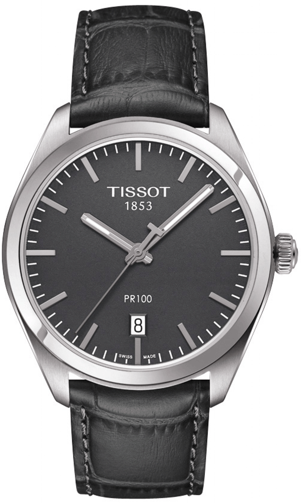 Tissot PR 100 Quartz Leather Strap Watch For Men - T101.410.16.441.00 Buy Now By Tissot