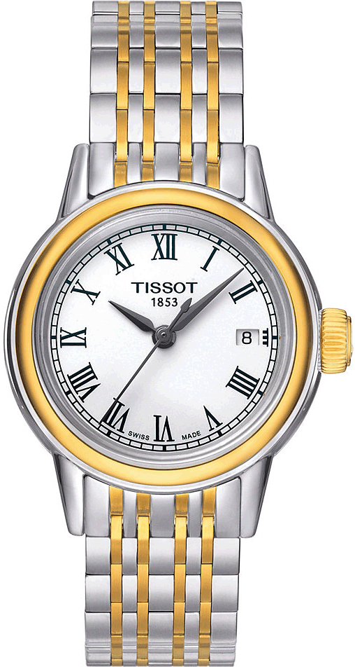 Tissot Carson Lady White Dial Two Tone Steel Strap Watch For Women - T085.210.22.013.00 Buy Now By Tissot