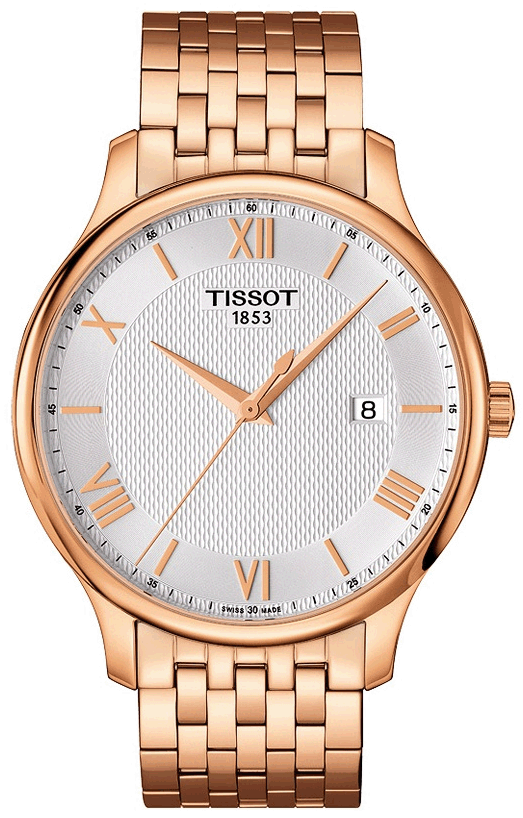 Tissot T Classic Tradition White Dial Rose Gold Steel Strap Watch For Women - T063.610.33.038.00 Buy Now By Tissot