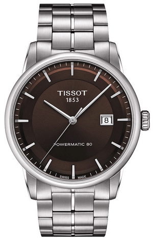 Tissot Luxury Powermatic 80 Brown Dial Silver Steel Strap Watch For Men - T086.407.11.291.00 Buy Now By Tissot