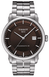 Tissot Luxury Powermatic 80 Brown Dial Silver Steel Strap Watch For Men - T086.407.11.291.00